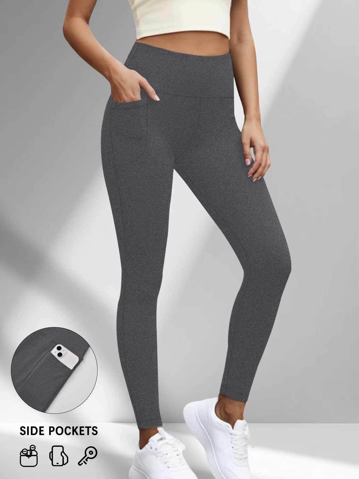 Women Yoga Leggings with Pockets High Waisted Super Soft Tummy Control for Workout Running