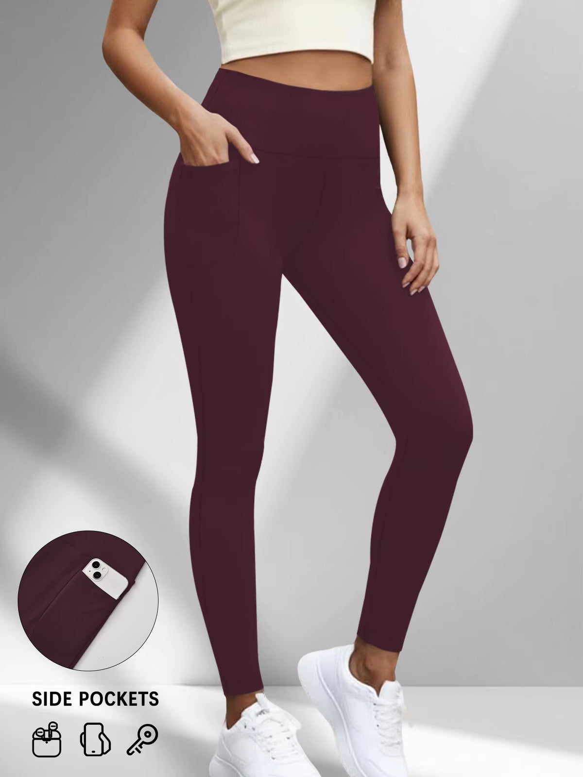 Women Yoga Leggings with Pockets High Waisted Super Soft Tummy Control for Workout Running