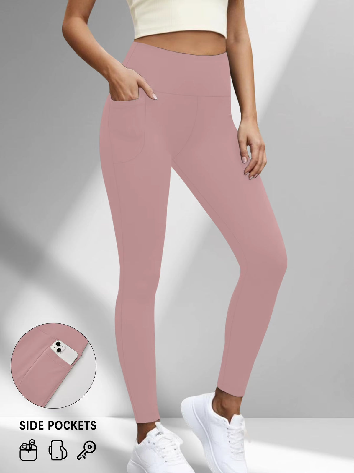 Women Yoga Leggings with Pockets High Waisted Super Soft Tummy Control for Workout Running