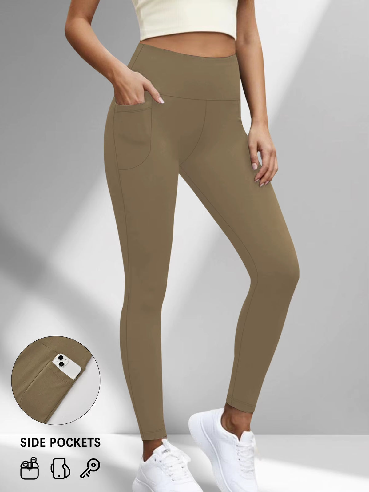 Women Yoga Leggings with Pockets High Waisted Super Soft Tummy Control for Workout Running